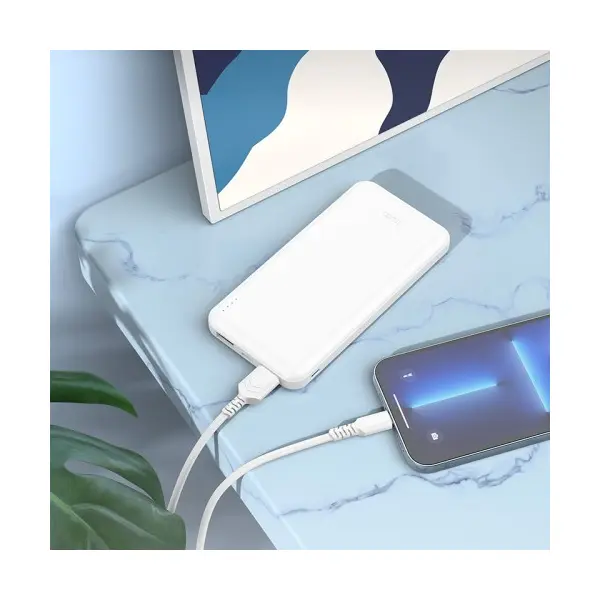 ЗОВНІШНІЙ АКУМУЛЯТОР POWER BANK HOCO J100 HIGH-RANKING POWER BANK 10 000MAH, БІЛИЙ