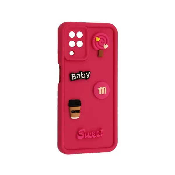 MR4_143364 Чохол happy для samsung a12 рожевий 
