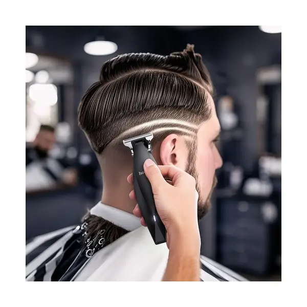 ЕЛЕКТРИЧНА МАШИНКА ДЛЯ СТРИЖКИ ВОЛОССЯ HOCO HP25 ELECTRIC HAIR CLIPPER, ЧОРНИЙ