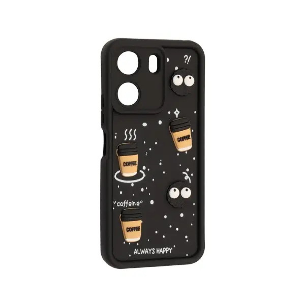 ЧОХОЛ HAPPY ДЛЯ REDMI 13C, ЧОРНИЙ
