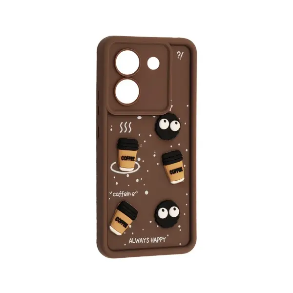 MR4_143421 Чохол happy для xiaomi poco m7 pro 5g brown 