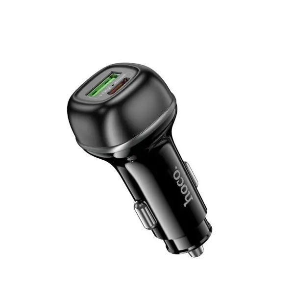 АВТОМОБІЛЬНИЙ ЗАРЯДНИЙ ПРИСТРІЙ HOCO Z58A RANK 48W DUAL PORT PD30W, QC3.0, CAR CHARGER, ЧОРНИЙ