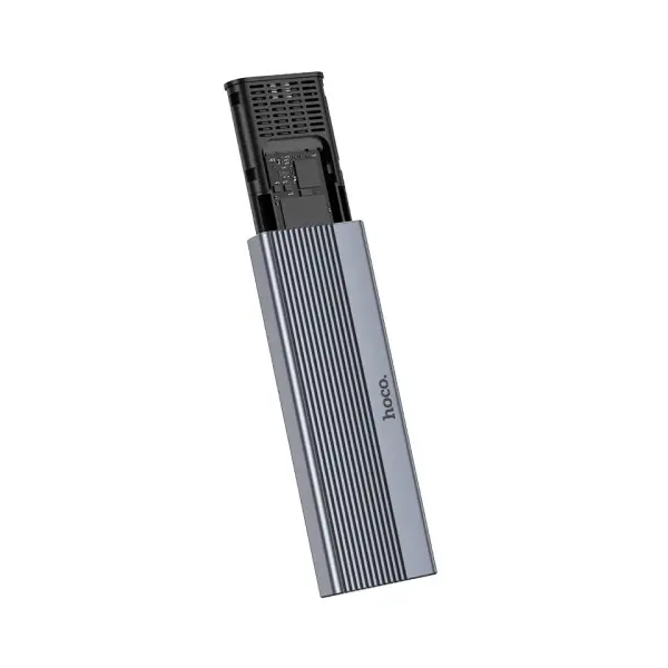 КОРПУС ДЛЯ ЗОВНІШНЬОГО SSD ДИСКУ HOCO HB47 M.2 SSD ENCLOSURE (USB-A3.1, 6GBPS), СІРИЙ