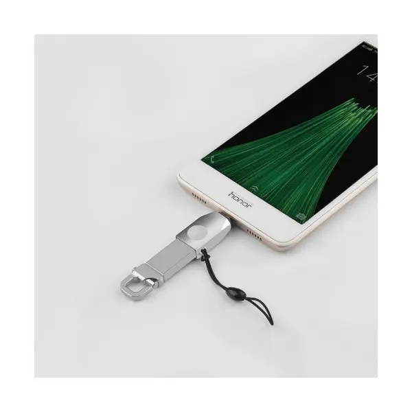 ПЕРЕХІДНИК OTG HOCO UA10 MICRO-USB ADAPTER, СІРИЙ-NICKEL