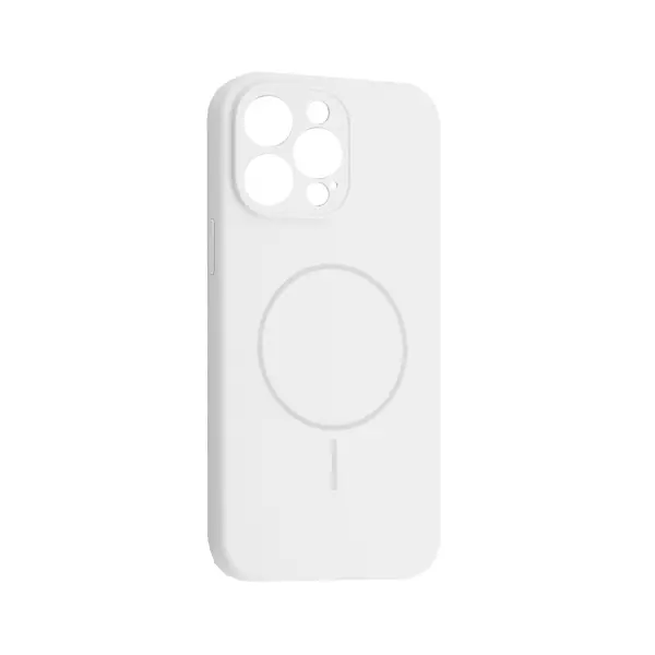 ЧОХОЛ SILICONE CASE FULL CAMERA FINE RING MAGSAFE ДЛЯ IPHONE 13 PRO MAX, БІЛИЙ