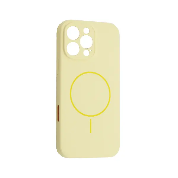 ЧОХОЛ SILICONE CASE FULL CAMERA FINE RING MAGSAFE ДЛЯ IPHONE 16 PRO MAX CUSTARD