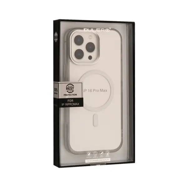ЧОХОЛ DULERO METAL CLEAR MAGSAFE CASE ДЛЯ IPHONE 15 PRO, СІРИЙ