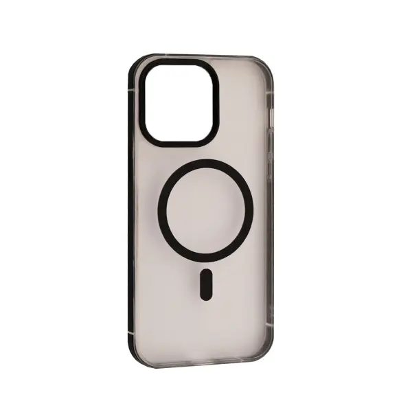MR4_143617 Чохол dulero metal clear magsafe case для iphone 15 pro max, чорний 
