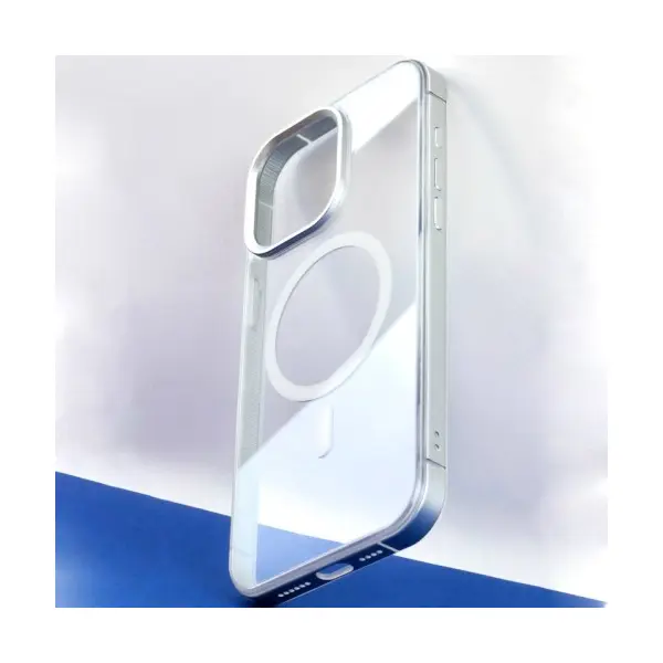 ЧОХОЛ DULERO METAL CLEAR MAGSAFE CASE ДЛЯ IPHONE 15 PRO MAX, ЧОРНИЙ
