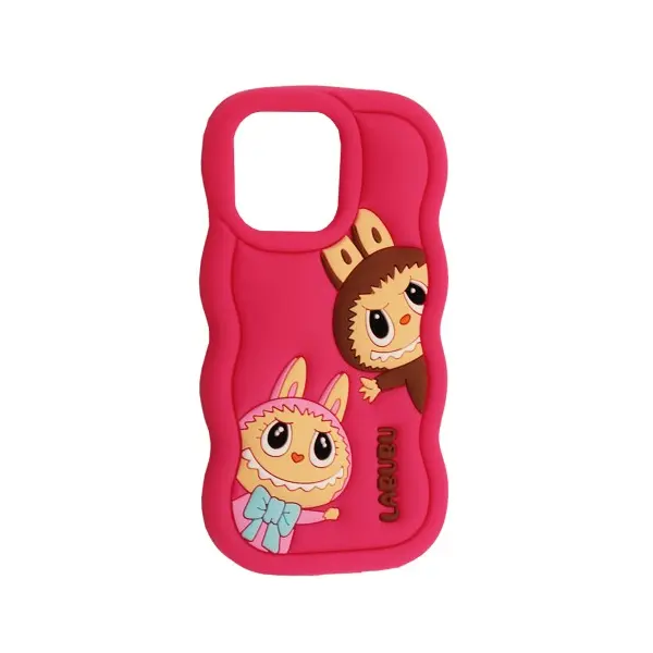 ЧОХОЛ LABUBU CASE ДЛЯ IPHONE 12 PRO MAX, 13 PRO MAX, 14 PLUS, 15 PLUS HOT РОЖЕВИЙ