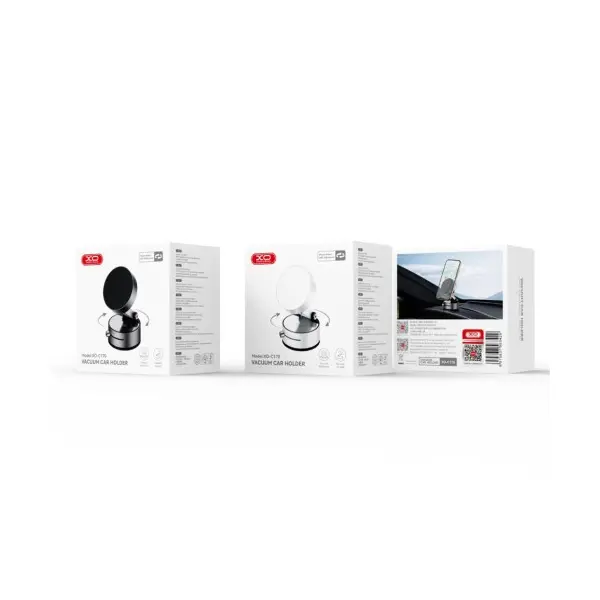 АВТОТРИМАЧ XO C170 VACUUM SUCTION CUP MANUAL LATCH MAGNETIC HOLDER, СІРИЙ