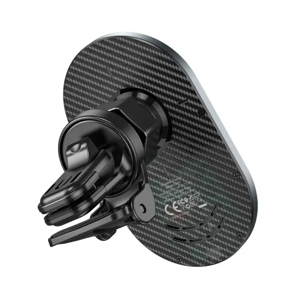 MR4_143675 Бездротовий автомобільний зарядний пристрій hoco ca91 magic magnetic wireless fast charging car holder 5w-15w, сірий 