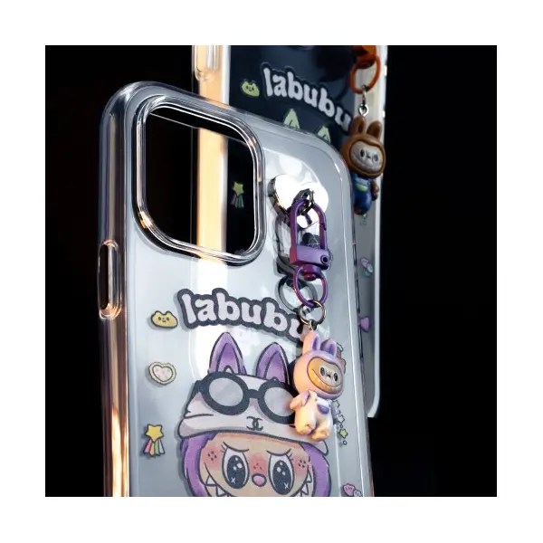 ЧОХОЛ LABUBU (З БРЕЛКОМ) ДЛЯ IPHONE 12 PRO MAX, БІЛИЙ