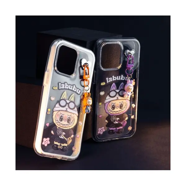 ЧОХОЛ LABUBU (З БРЕЛКОМ) ДЛЯ IPHONE 11 PRO MAX, ЧОРНИЙ