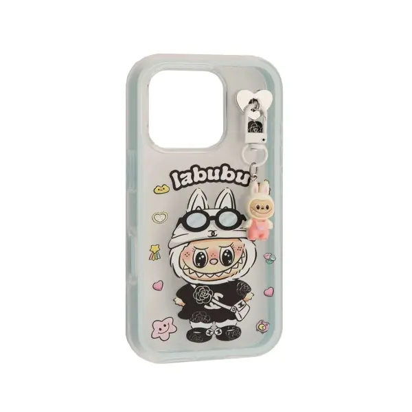 MR4_143945 Чохол labubu (з брелком) для iphone 16 pro max синій 
