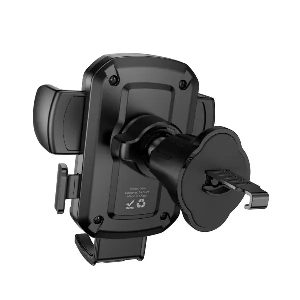 АВТОТРИМАЧ HOCO H64 GAMBLE ONE-BUTTON CAR HOLDER (AIR OUTLET), ЧОРНИЙ