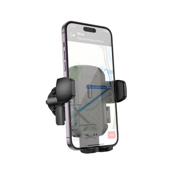 АВТОТРИМАЧ HOCO H64 GAMBLE ONE-BUTTON CAR HOLDER (AIR OUTLET), ЧОРНИЙ