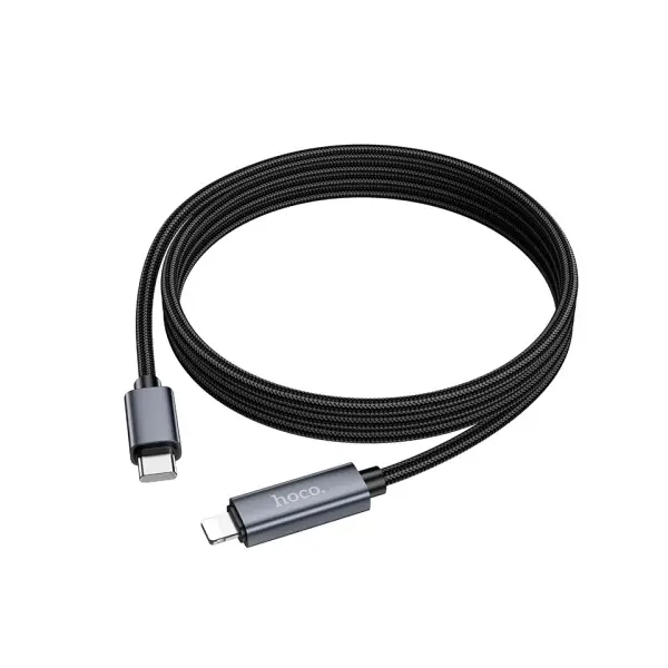 КАБЕЛЬ PD HOCO X112 FAVOR CHARGING DATA CABLE WITH DISPLAY IP 27W, 1M, ЧОРНИЙ