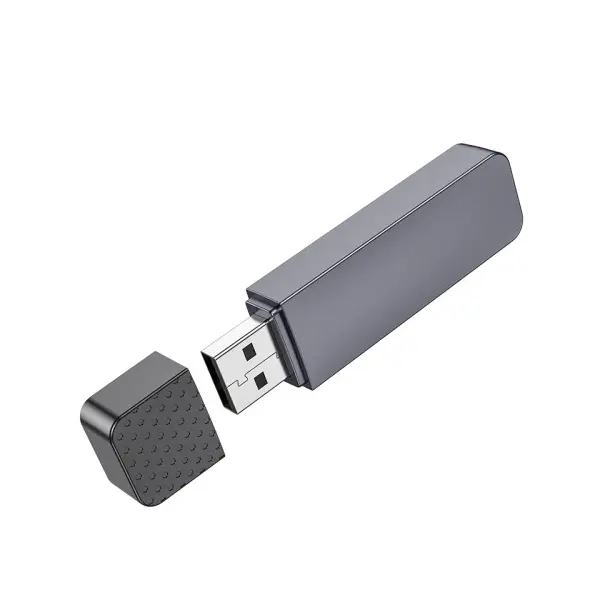КАРТРИДЕР HOCO HB45 SPIRIT 2IN1 USB 2.0 CARD READER, СІРИЙ
