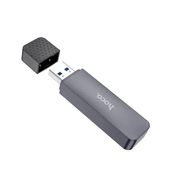 КАРТРИДЕР HOCO HB45 SPIRIT 2IN1 USB 3.0 CARD READER, СІРИЙ