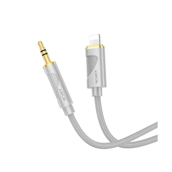АДАПТЕР АУДІО HOCO UPA30 FRIEND DIGITAL AUDIO CONVERSION CABLE LIGHTNING 1M, СІРИЙ
