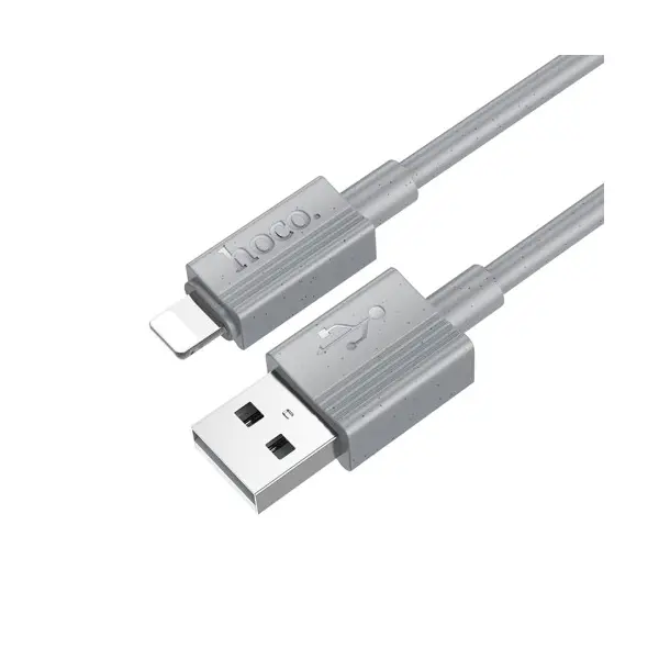 MR4_144024 Кабель hoco x107 favor charging data cable lightning 2,4a, 1m, сірий 