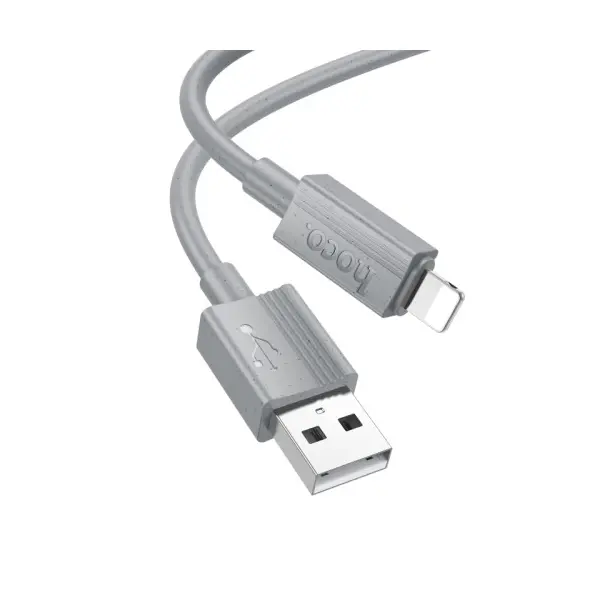 MR4_144024 Кабель hoco x107 favor charging data cable lightning 2,4a, 1m, сірий 
