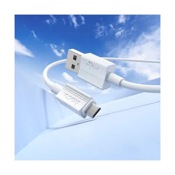 MR4_144025 Кабель hoco x107 favor charging data cable micro 3a, 1m, білий 