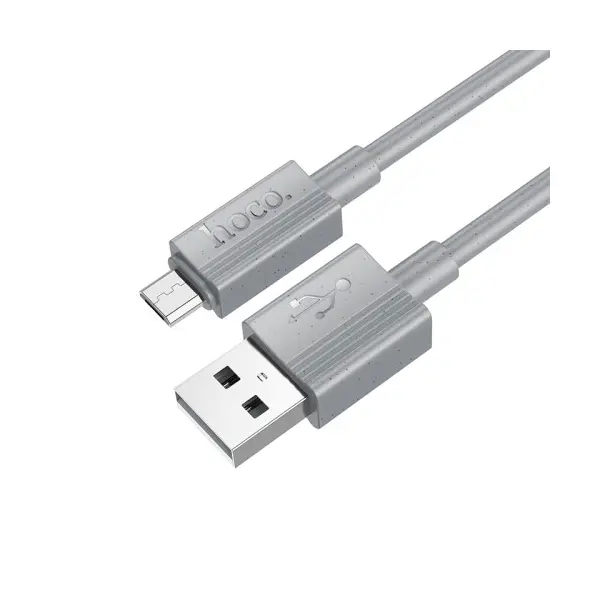 MR4_144026 Кабель hoco x107 favor charging data cable micro 3a, 1m, сірий 