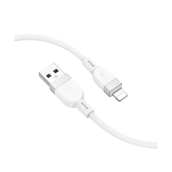 КАБЕЛЬ HOCO X109 ENERGY SILICONE CHARGING DATA CABLE LIGHTNING 2A, 1M, БІЛИЙ