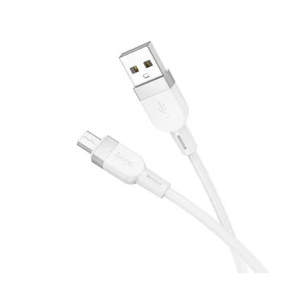 MR4_144044 Кабель hoco x109 energy silicone charging data cable micro 2,4a, 1m, білий HOCO