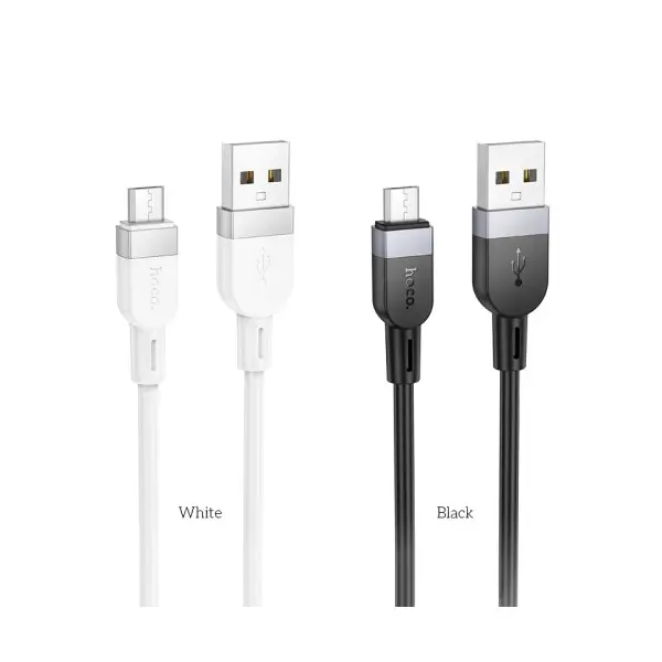 MR4_144044 Кабель hoco x109 energy silicone charging data cable micro 2,4a, 1m, білий HOCO