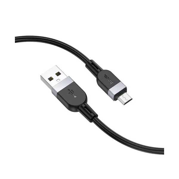 MR4_144046 Кабель hoco x109 energy silicone charging data cable micro 2,4a, 2m, чорний 