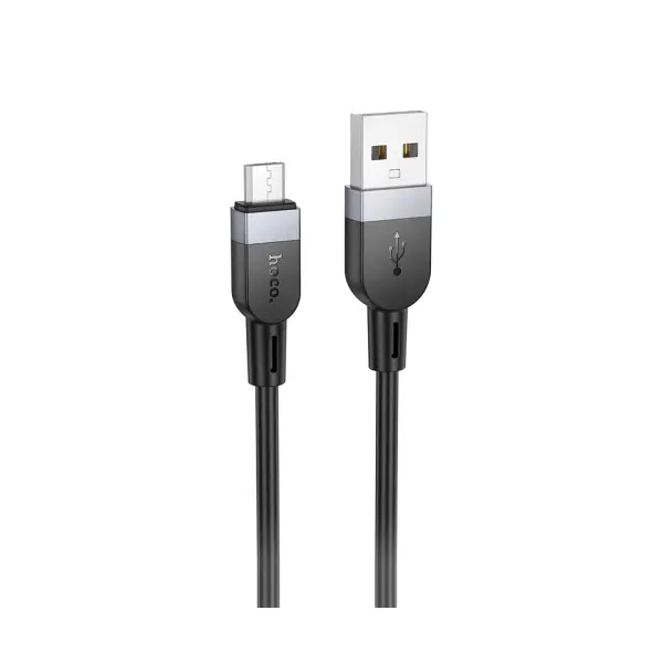 КАБЕЛЬ HOCO X109 ENERGY SILICONE CHARGING DATA CABLE MICRO 2,4A, 2M, ЧОРНИЙ