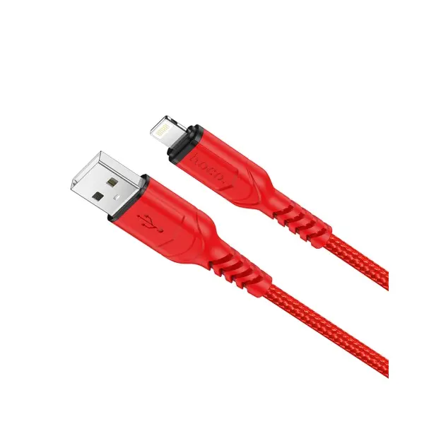 КАБЕЛЬ HOCO X59 VICTORY CHARGING DATA ДЛЯ LIGHTNING 2,4A, 1M, ЧЕРВОНИЙ