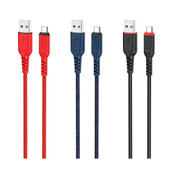 КАБЕЛЬ HOCO X59 VICTORY CHARGING DATA ДЛЯ MICRO 2,4A, 1M, ЧОРНИЙ