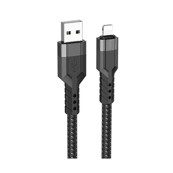 КАБЕЛЬ HOCO U110 CHARGING DATA CABLE ДЛЯ LIGHTNING, 2,4A, 1,2M, ЧОРНИЙ