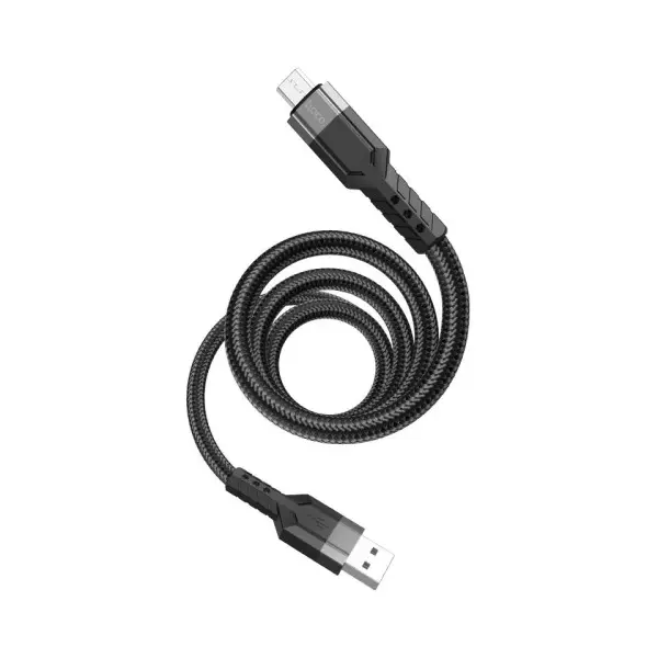 КАБЕЛЬ HOCO U110 CHARGING DATA CABLE ДЛЯ MICRO, 2,4A, 1,2M, ЧОРНИЙ