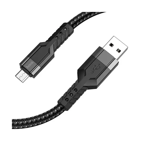 КАБЕЛЬ HOCO U110 CHARGING DATA CABLE ДЛЯ MICRO, 2,4A, 1,2M, ЧОРНИЙ