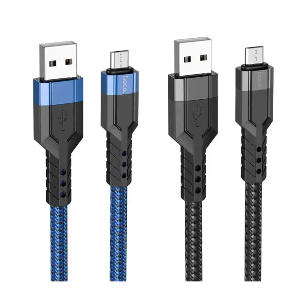 КАБЕЛЬ HOCO U110 CHARGING DATA CABLE ДЛЯ MICRO, 2,4A, 1,2M, ЧОРНИЙ