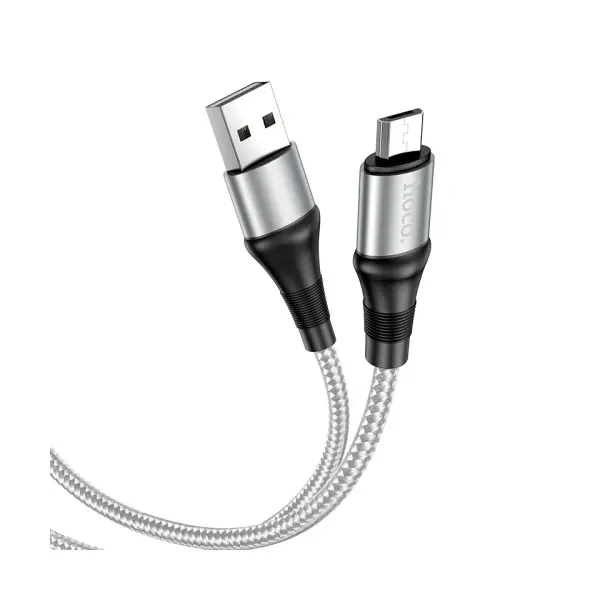 КАБЕЛЬ HOCO X50 EXCELLENT CHARGING DATA ДЛЯ MICRO 2,4A, 1M, СІРИЙ