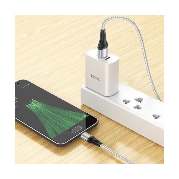 КАБЕЛЬ HOCO X50 EXCELLENT CHARGING DATA ДЛЯ MICRO 2,4A, 1M, СІРИЙ