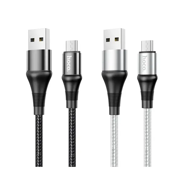КАБЕЛЬ HOCO X50 EXCELLENT CHARGING DATA ДЛЯ MICRO 2,4A, 1M, СІРИЙ