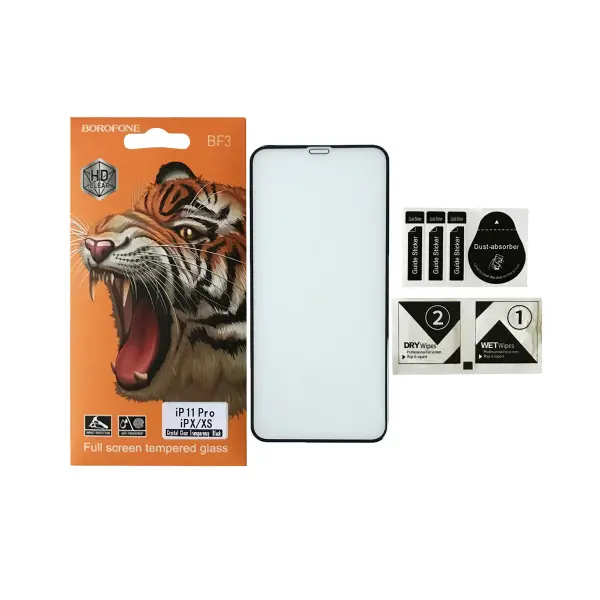 ЗАХИСНЕ СКЛО BOROFONE ДЛЯ IPHONE 12, 12 PRO, ЧОРНИЙ