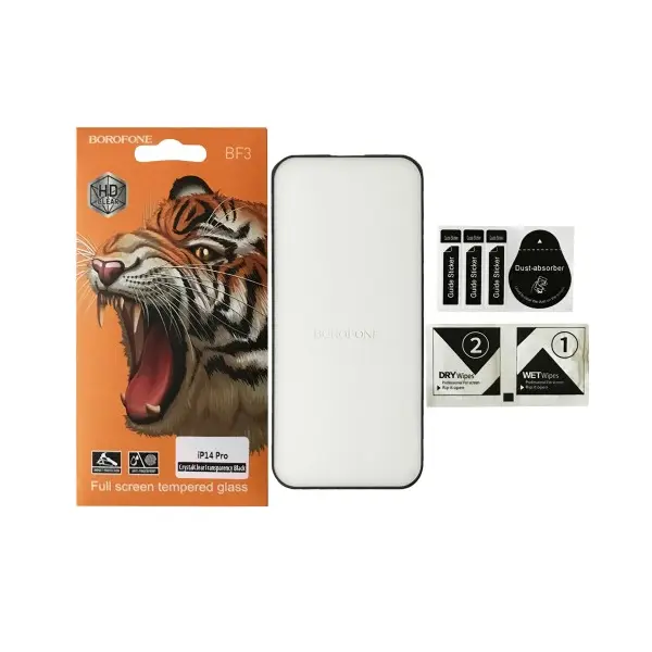 MR4_144258 Захисне скло borofone для iphone 14 pro, чорний 