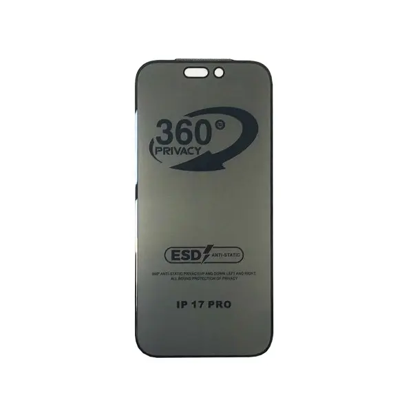 ЗАХИСНЕ СКЛО PRIVACY ANTI-STATIC 360 ДЛЯ IPHONE 17 PRO (ТЕХ. ПАК)