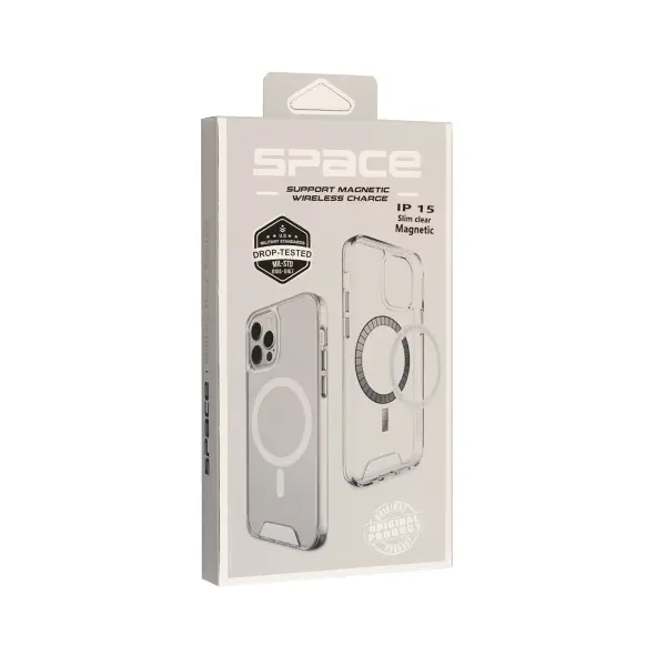 ЧОХОЛ SPACE SLIM MAGSAFE DROP PROTECTION ORIGINAL ДЛЯ IPHONE 16 TRANSPARENT