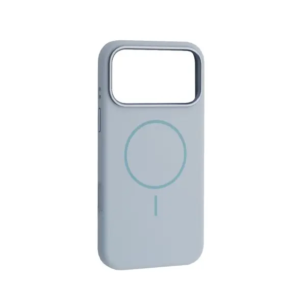 ЧОХОЛ LIQUID SILICONE CASE METAL CAMERA MAGSAFE ДЛЯ IPHONE 17 PRO MAX SKY СИНІЙ