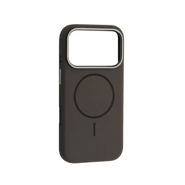 MR4_144115 Чохол liquid silicone case metal camera magsafe для iphone 17 pro, сірий 
