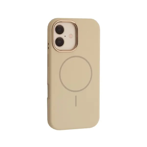 MR4_144127 Чохол liquid silicone case metal camera magsafe для iphone 17 antique, білий 
